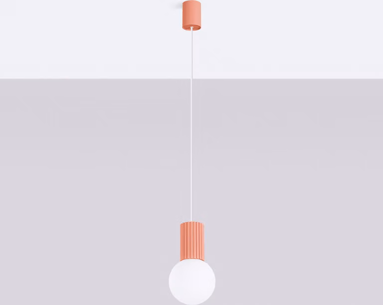 Lampada a sospensione SFERA color pesca 1xG9x8W in alluminio, dimensioni: 120x12x12 cm, IP20, Pure Lume