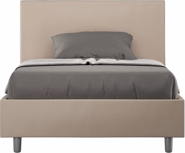 Letto Matrimoniale Moderno con Contenitore a Alzata GIORDANOSHOP Beige L 135 cm x P 202 cm x H 106 cm – 1