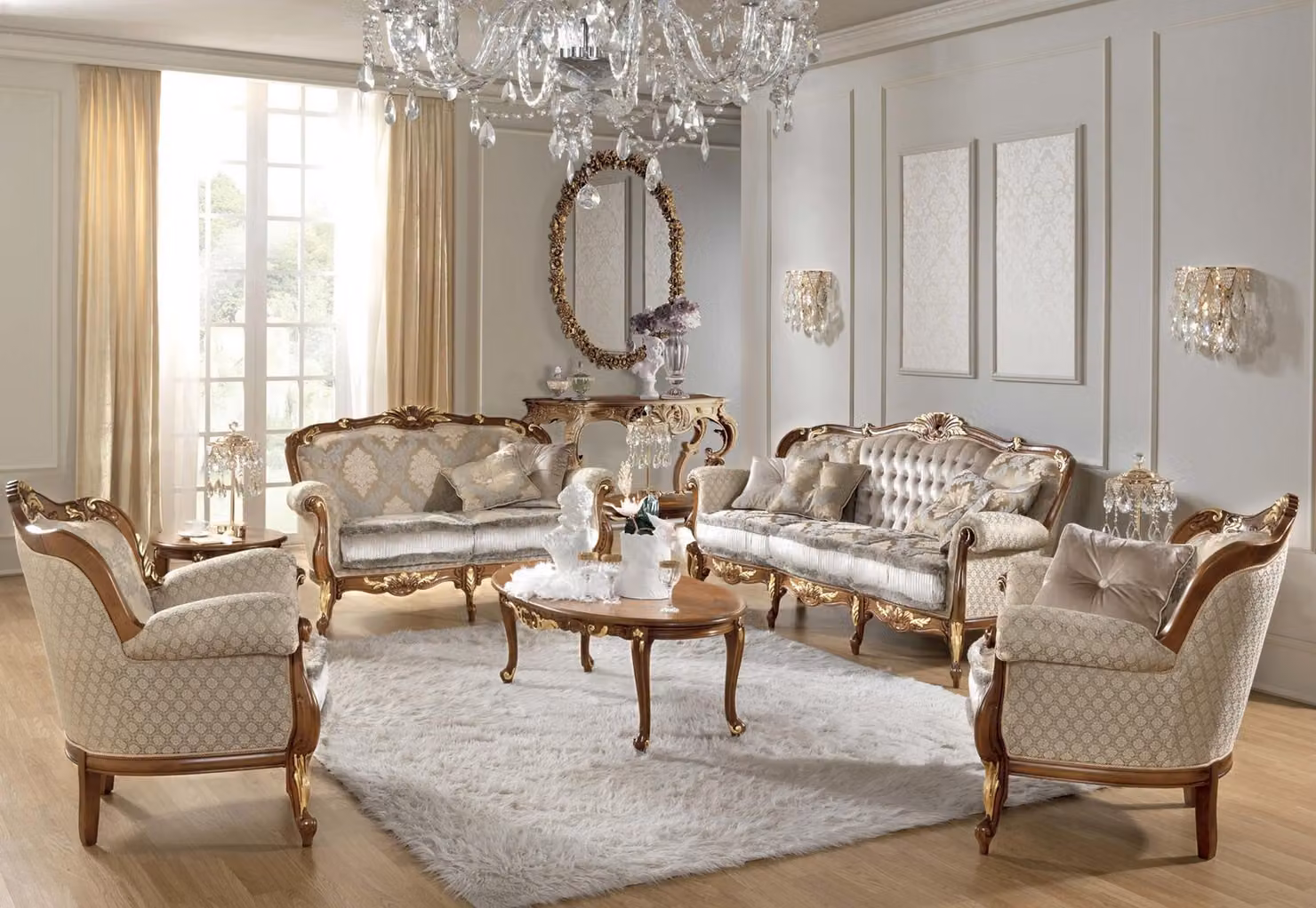 Klassischer Couchtisch Italienische Stol Möbel Wohnzimmer Couch Sofa Tisch