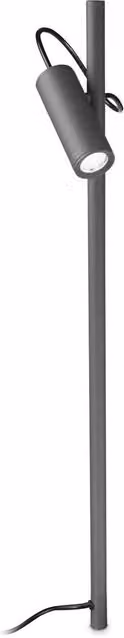 Lampada da esterno a palo Ideal Lux Hub LED in alluminio e vetro, colore nero o grigio, luce bianco caldo IP54