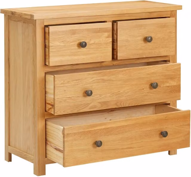 Cassettiera 80x35x75 cm in Legno Massello di Rovere CFW4914677