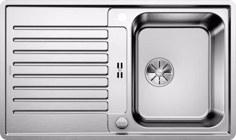 BLANCO CLASSIC Pro 45 S-IF, acciaio inox satinato, bifacciale, con telecomando per lo scarico dell'acqua