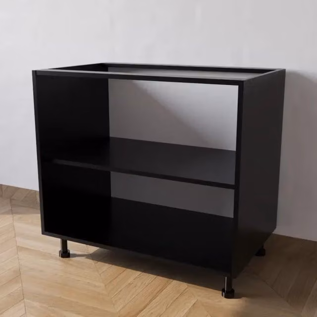 Base cucina Calandrelli nera senza anta L 90 x P 55,5 x H 72 cm