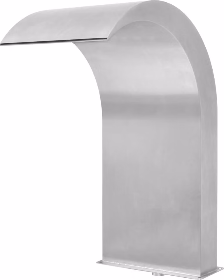 Fontana per Piscina in Acciaio Inossidabile 45x30x65 cm Argento