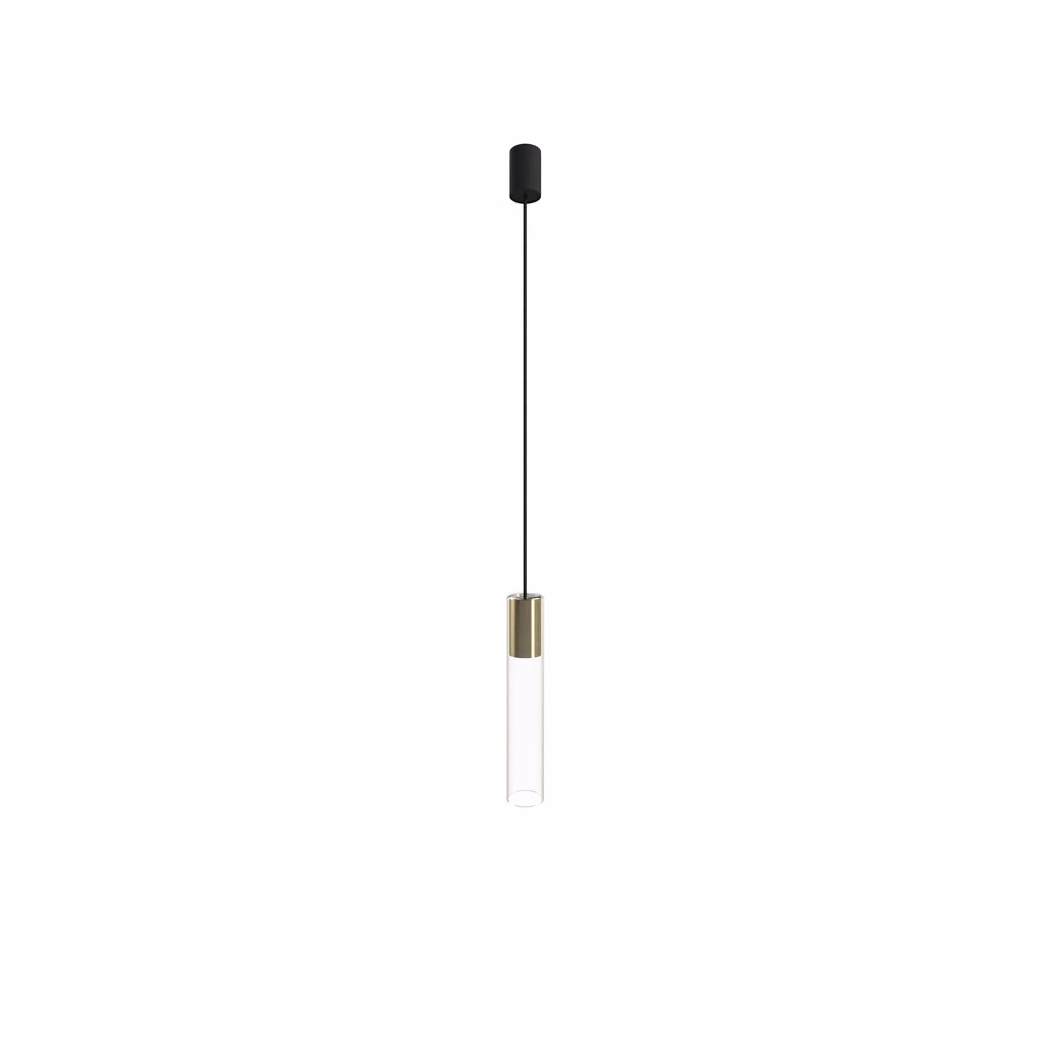 Lampadario CYLINDER in ottone trasparente, 1xGU10x10W, vetro, dimensioni: 128x6,5x6,5 cm, IP20, Nowodvorski Lighting