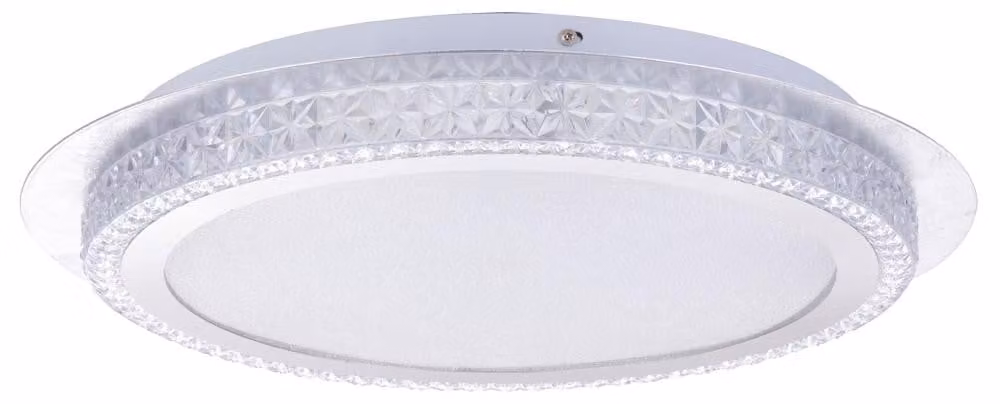 Lampada da soffitto a LED, con cristalli, telecomando, dimmerabile, diametro 45 cm