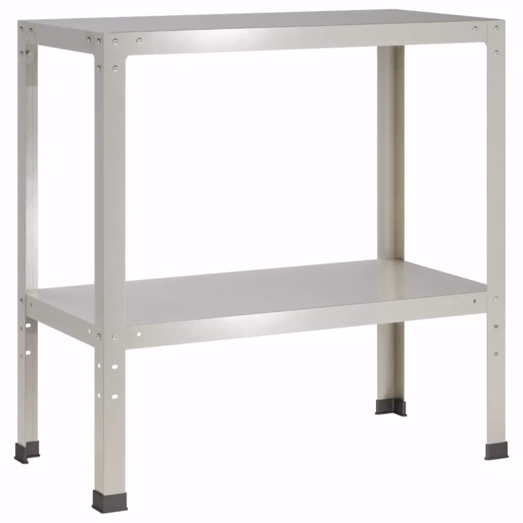 Tavolo da rinvaso vidaXL in acciaio inox argento L/P/H: 100 x 40 x 80 cm – 2