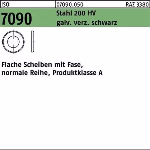 Dischi Reyher ISO 7090 5 (5,3x10x1 ) HV, ZnS 070900500050000 (1000 pezzi)