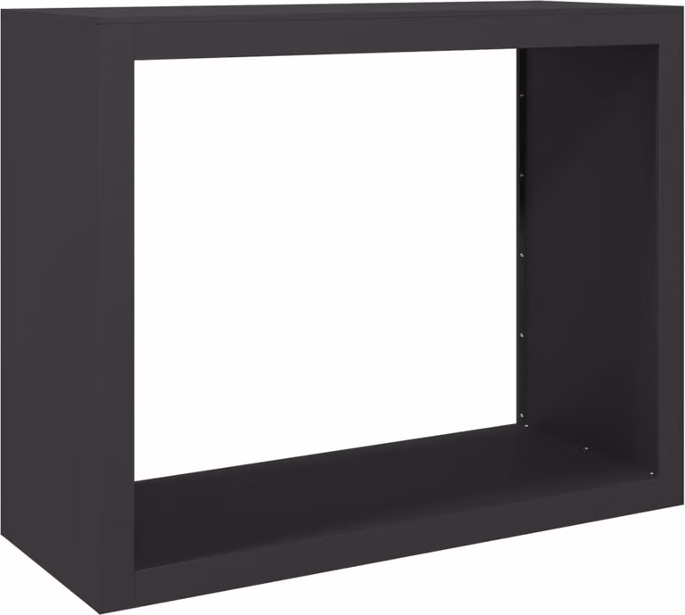 Rastrelliera per Legna da Ardere Nera 100x40x80 cm in Acciaio