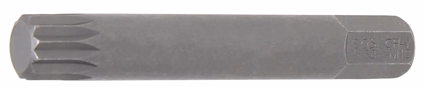 Lunghezza bit BGS 75 mm esagono esterno 10 mm (3/8") interno multidente (per XZN) M12 - 4863