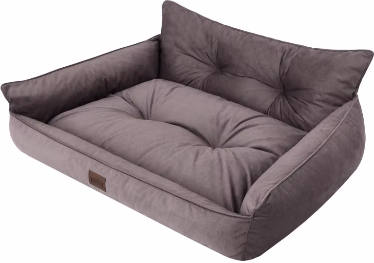 Letto per cani Lettino per cani Cuscino trapuntato per cani Letto Divano per cani Materasso per cani Letto per cani Divano per cani Materasso, fantasia marrone, L - 64 x 49 cm