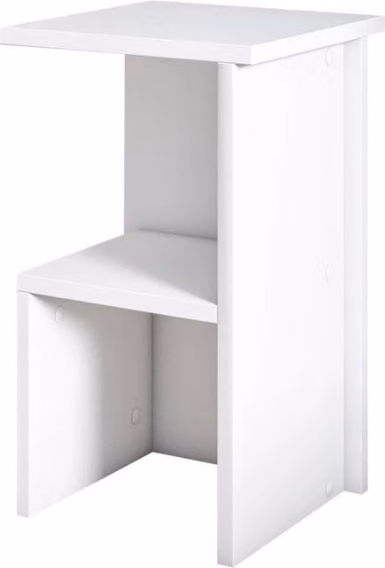 Comodino in legno "Roisin" - 30 x 30 x 50 cm - Bianco