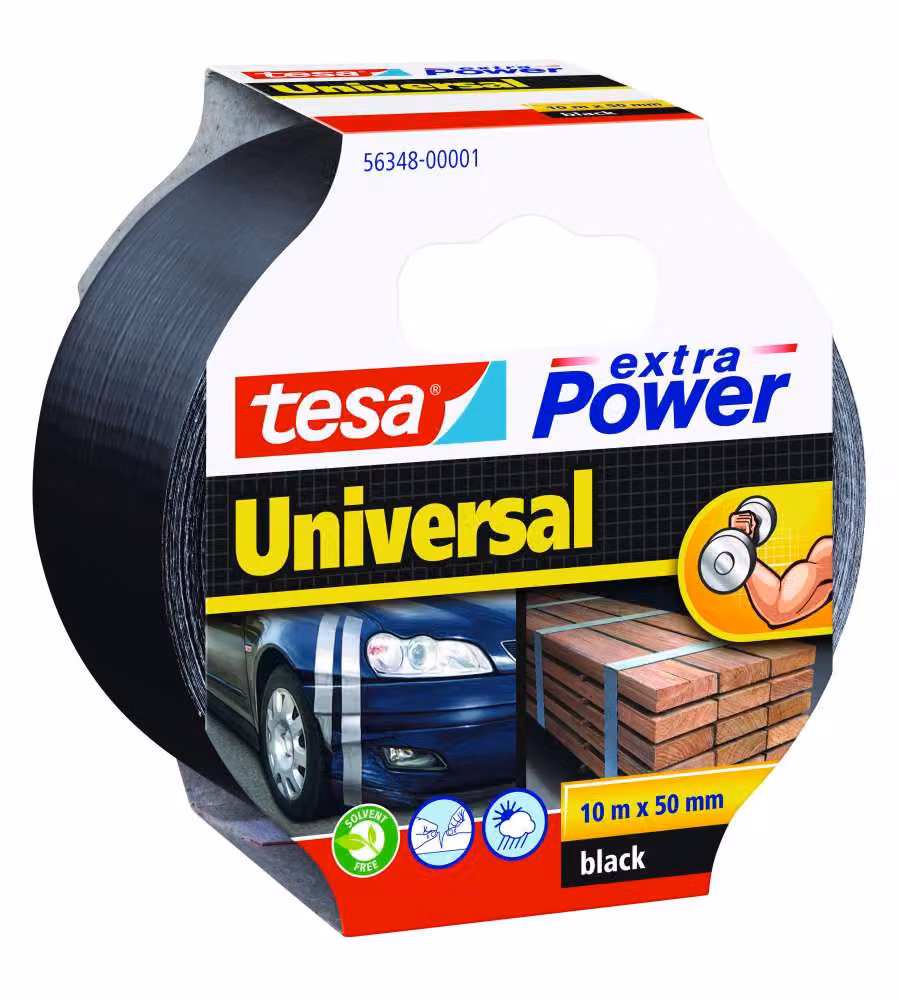 Tesa Nastro Universale Extra Power - Nero 10 m x 50 mm