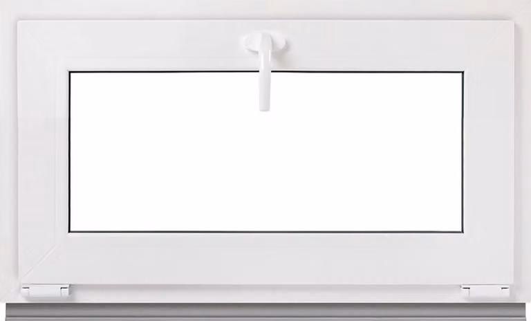 Finestra per cantina Framex - Finestra a ribalta Bianco 45 x 120 cm Finestra a 2 vetri 32 mm (4/24/4) Finestra in PVC Larghezza x altezza (450 x 1200 mm) Funzione Finestra a ribalta