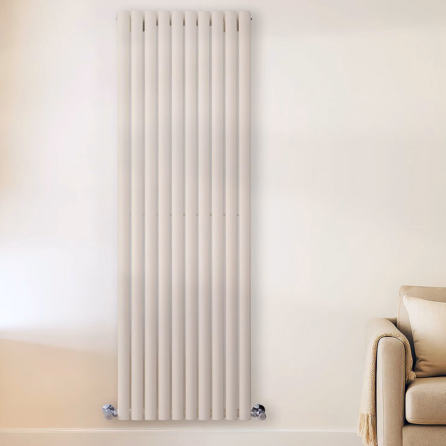 Radiatore di Design Verticale Bianco (Pearl Bianco) - 1780mm x 590mm - Pannello Doppio - Revive