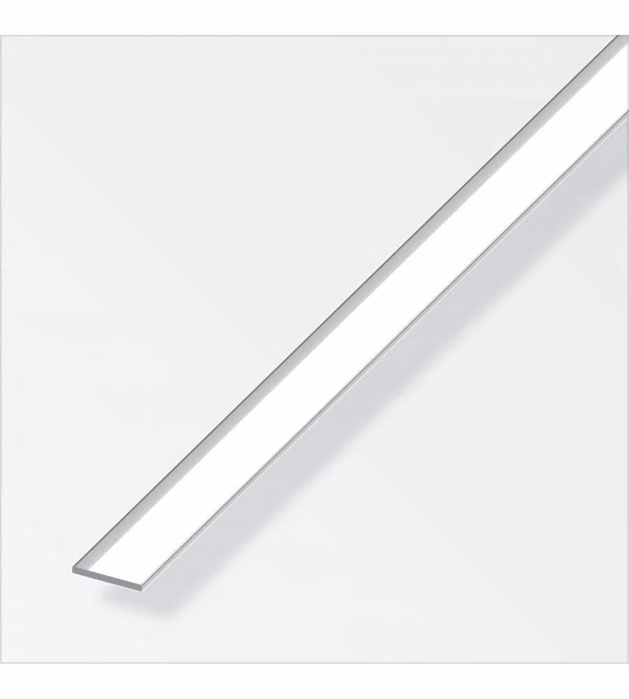 Barra Piatta Alluminio 25X2 Brillante 1Metro