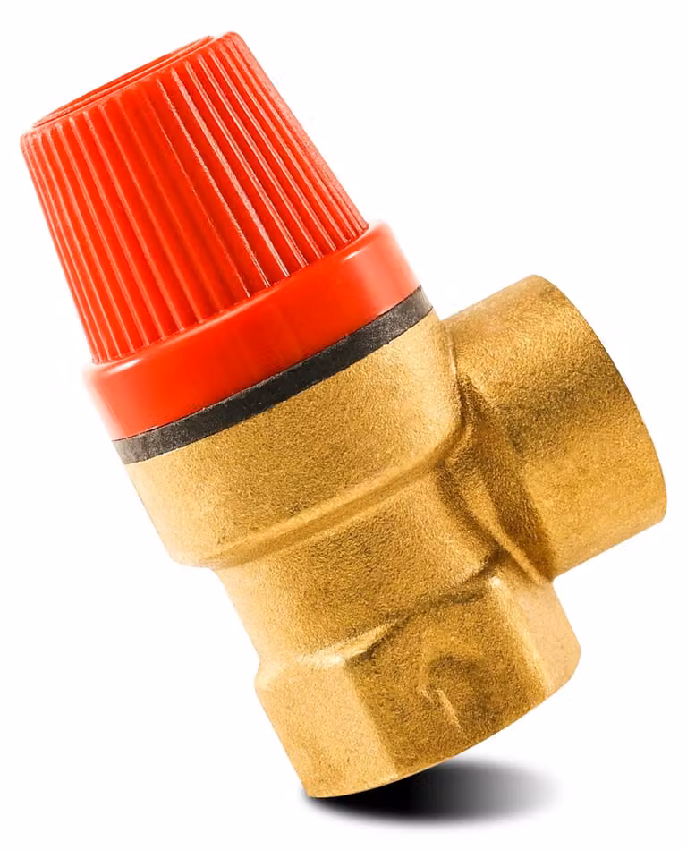 Valvola di sicurezza da 3/4" filettata interna, in ottone, con pressione di taratura di 3 bar, DN20, per acqua/olio/gas