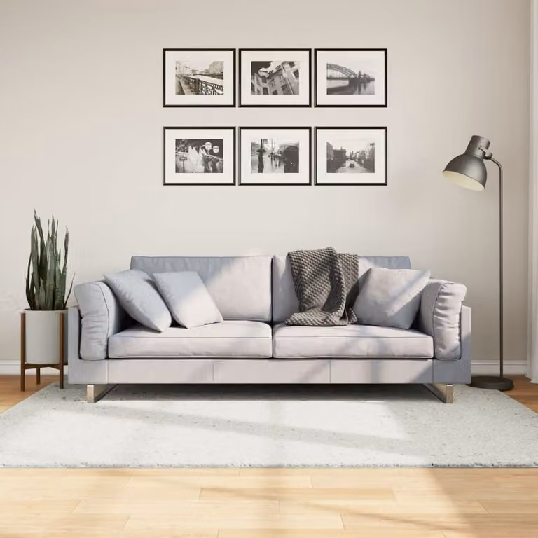 Tappeto a pelo corto vidaXL OVIEDO color crema, L 140 cm x P 200 cm