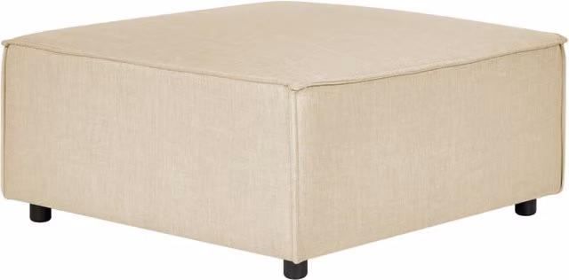 Poggiapiedi rettangolare BELIANI beige in tessuto per soggiorno