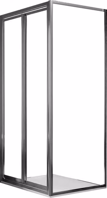Box Doccia Angolare 2 Ante Battenti in Cristallo Trasparente 4-6mm H185 Fosterberg Skagen 70x100 cm