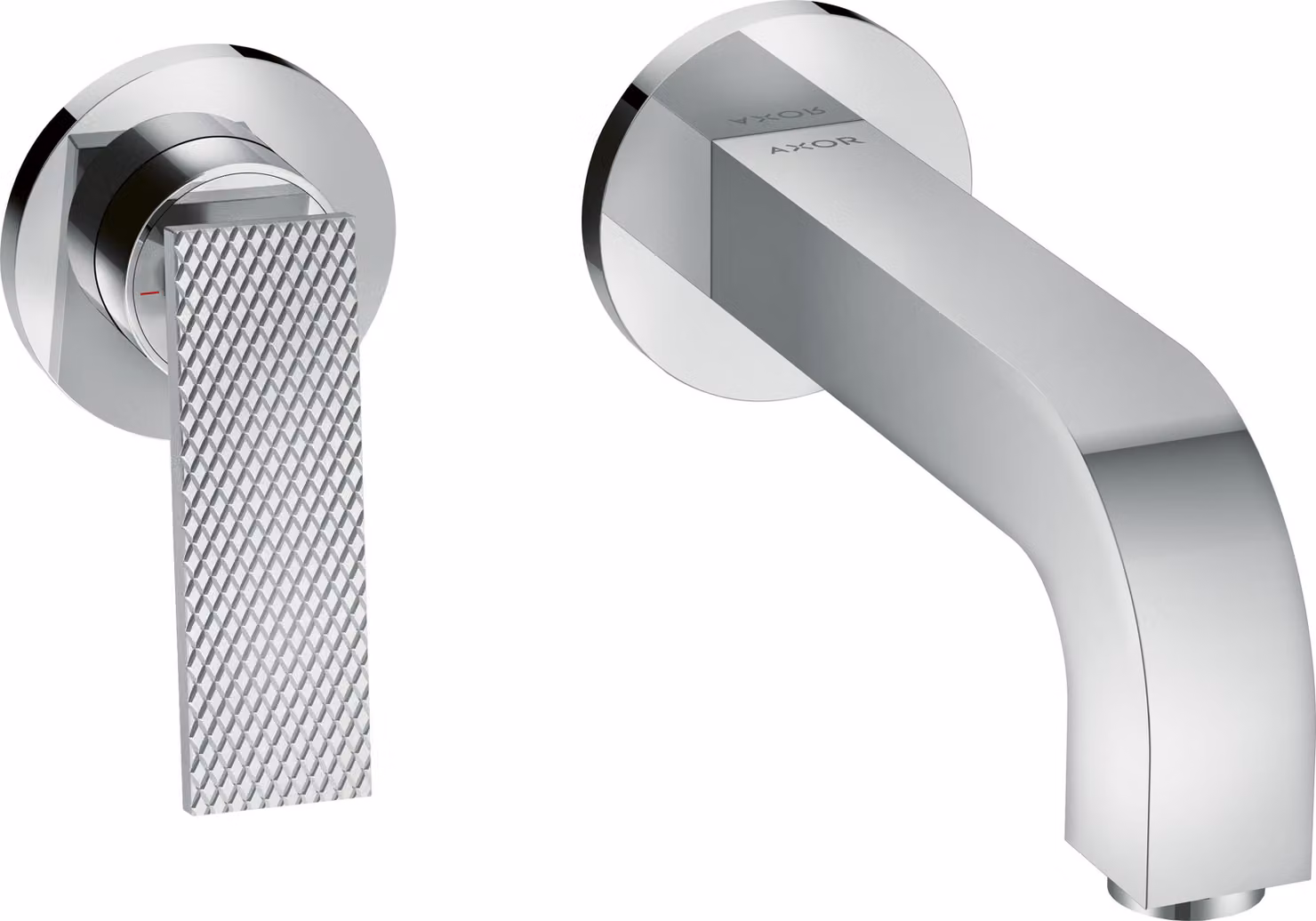 hansgrohe AXOR Citterio Mitigeur de lavabo, finition losange, encastré, saillie 220mm, garniture découlement non verrouillable, 39181000, 39181000
