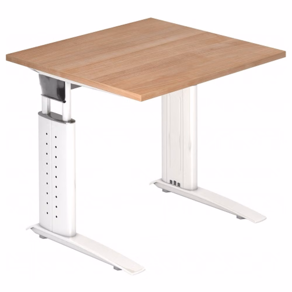 UNDA 8 W - 80 x 80 regolabile in altezza, noce/bianco