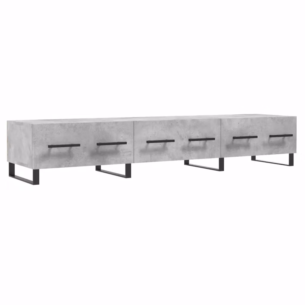 Mobile Porta TV Moderno VIDAXL in Legno e Metallo Grigio L: 150 cm, P: 36 cm, H: 30 cm – 2