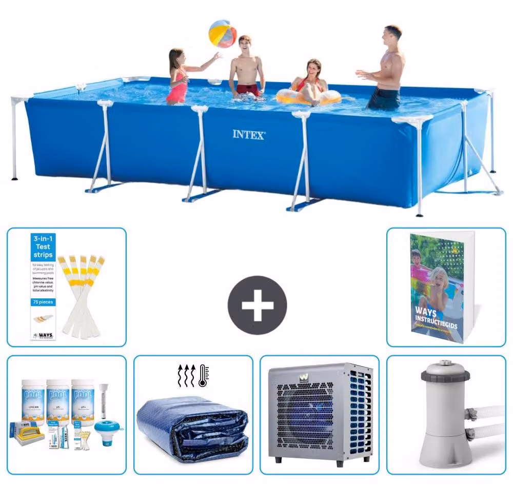 Piscina fuori terra rettangolare - 450x220x84 cm - composta da 5 elementi - modello S128