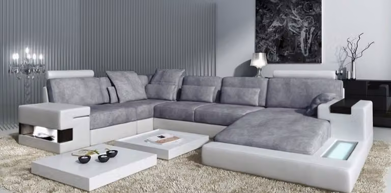 Ledersofa Polster Eckcouch Garnitur Wohnlandschaft Ledersofa Design Couch