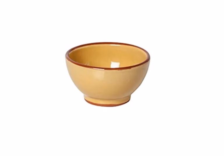 Bacinella per pinzimonio in terracotta colore giallo 6 pezzi