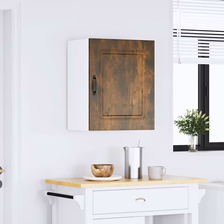 Pensile da cucina vidaXL Kalmar in legno multistrato e MDF, colore rovere fumo, L: 60 cm, P: 31 cm, H: 50 cm