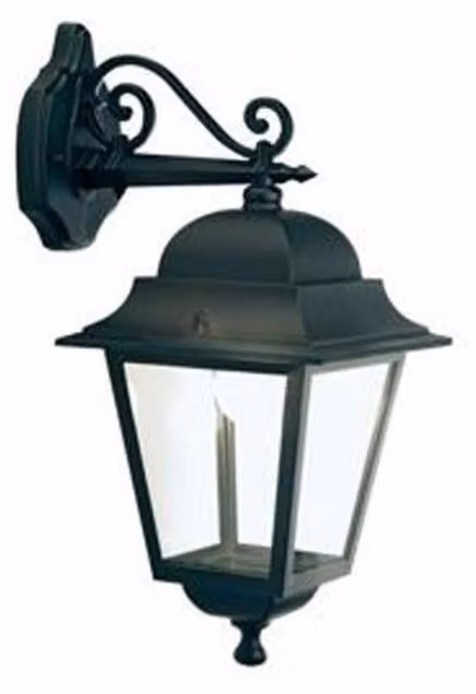 Lampada Applique Grande in Basso Colore Nero da Esterno Linea Quadrata Sovil