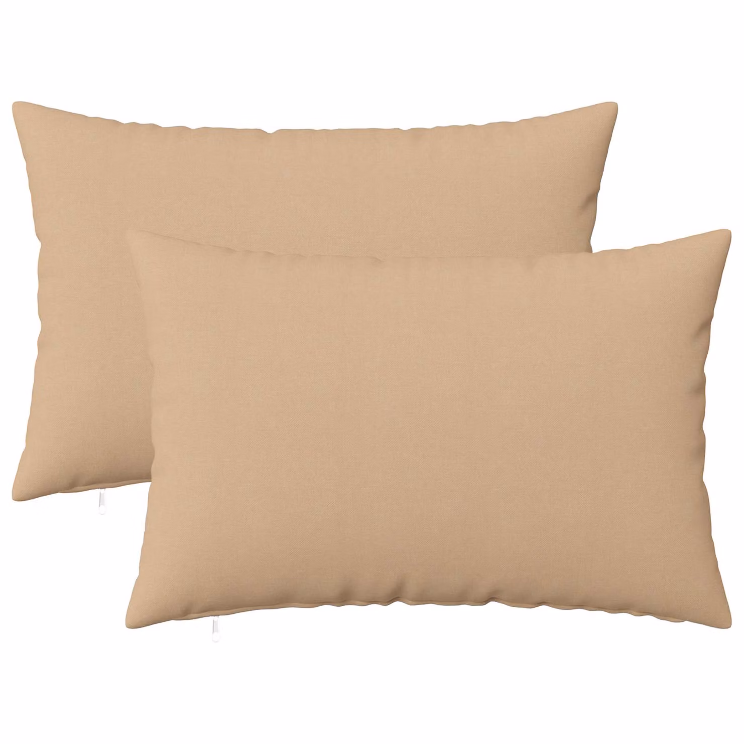 Set di 2 cuscini vidaXL HEERLEN in tessuto beige con rivestimento lavabile e rimovibile