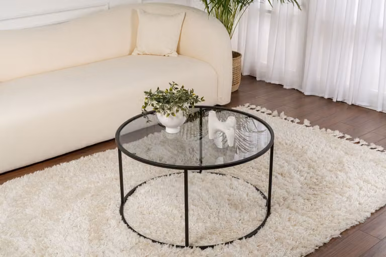 Skye Decor, Aurum - 80 - Nero, Grigio, Tavolino, Nero, 100% metallo, 80 x 80 x 43 cm