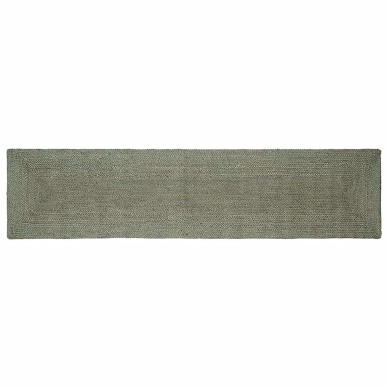 Tappeto da area rettangolare in juta vidaXL, colore verde oliva, L 60 cm x P 250 cm