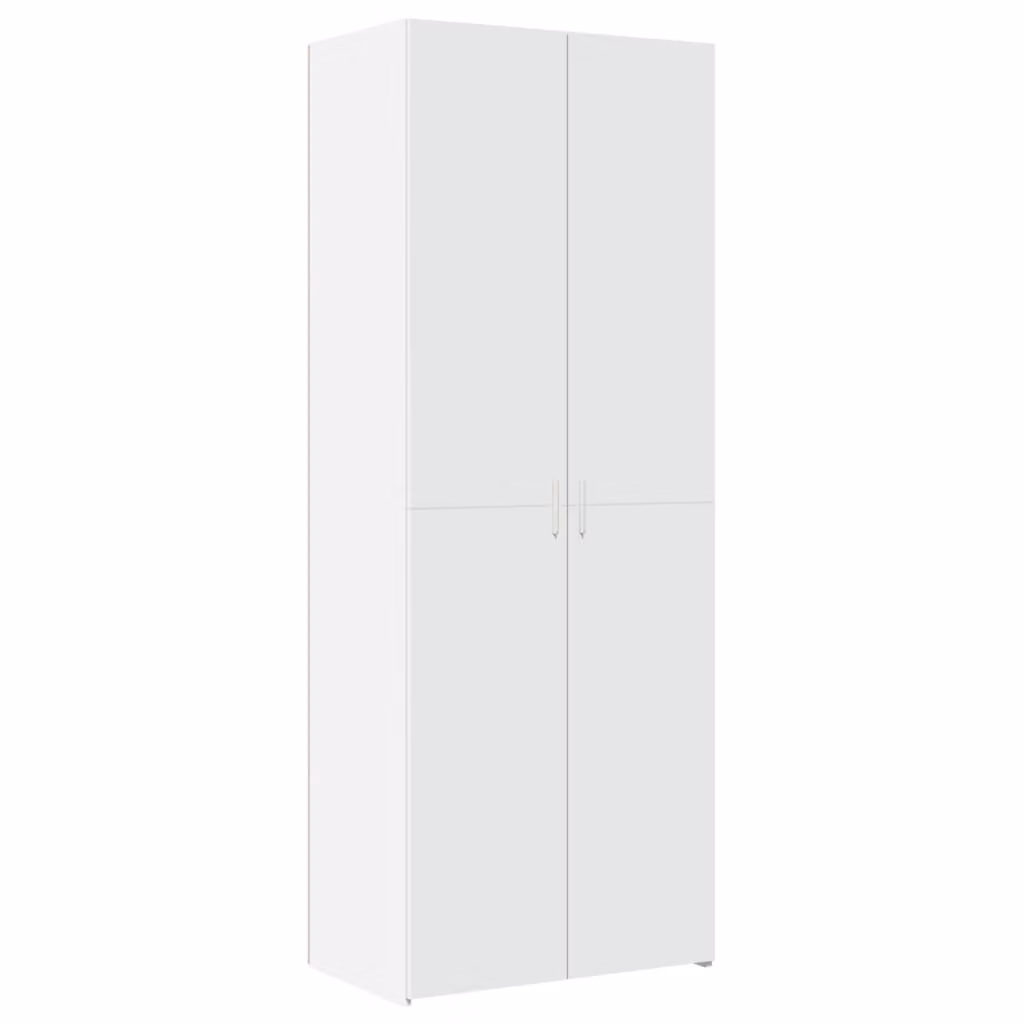Credenza Bianca 70x42,5x185 cm in Legno Ingegnerizzato