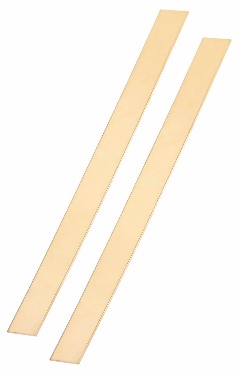 2 barre piatte in ottone, dimensioni 1,6 x 25,5 x 305 mm, per progetti fai-da-te e artigianato
