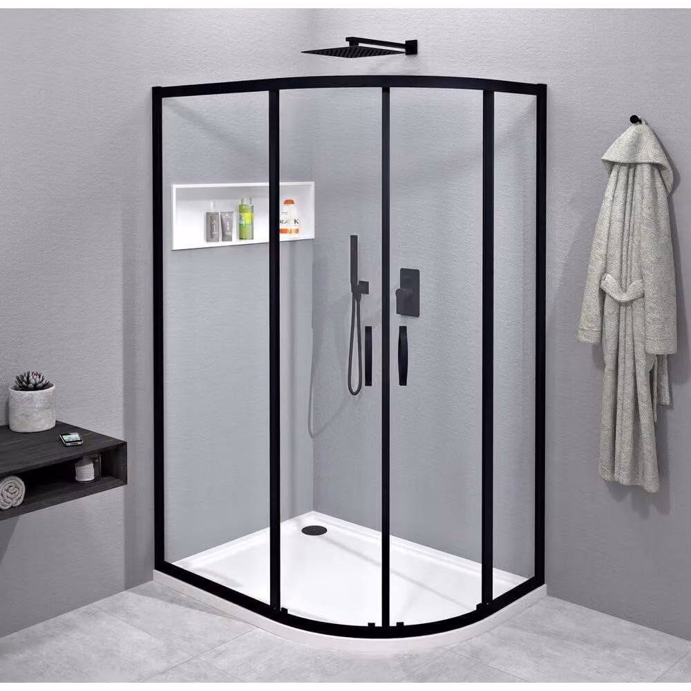 Gelco Sigma - Cabina doccia 120x90 cm, R550, nero opaco/vetro chiaro GS1290B