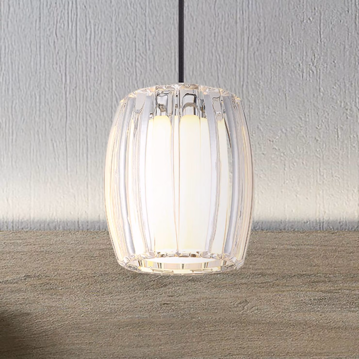 Globo Lampada a sospensione Maribel, dimmerabile, Chiaro / Trasparente, Soggiorno / Sala da pranzo, Plastica, Moderno, Lampada a sospensione