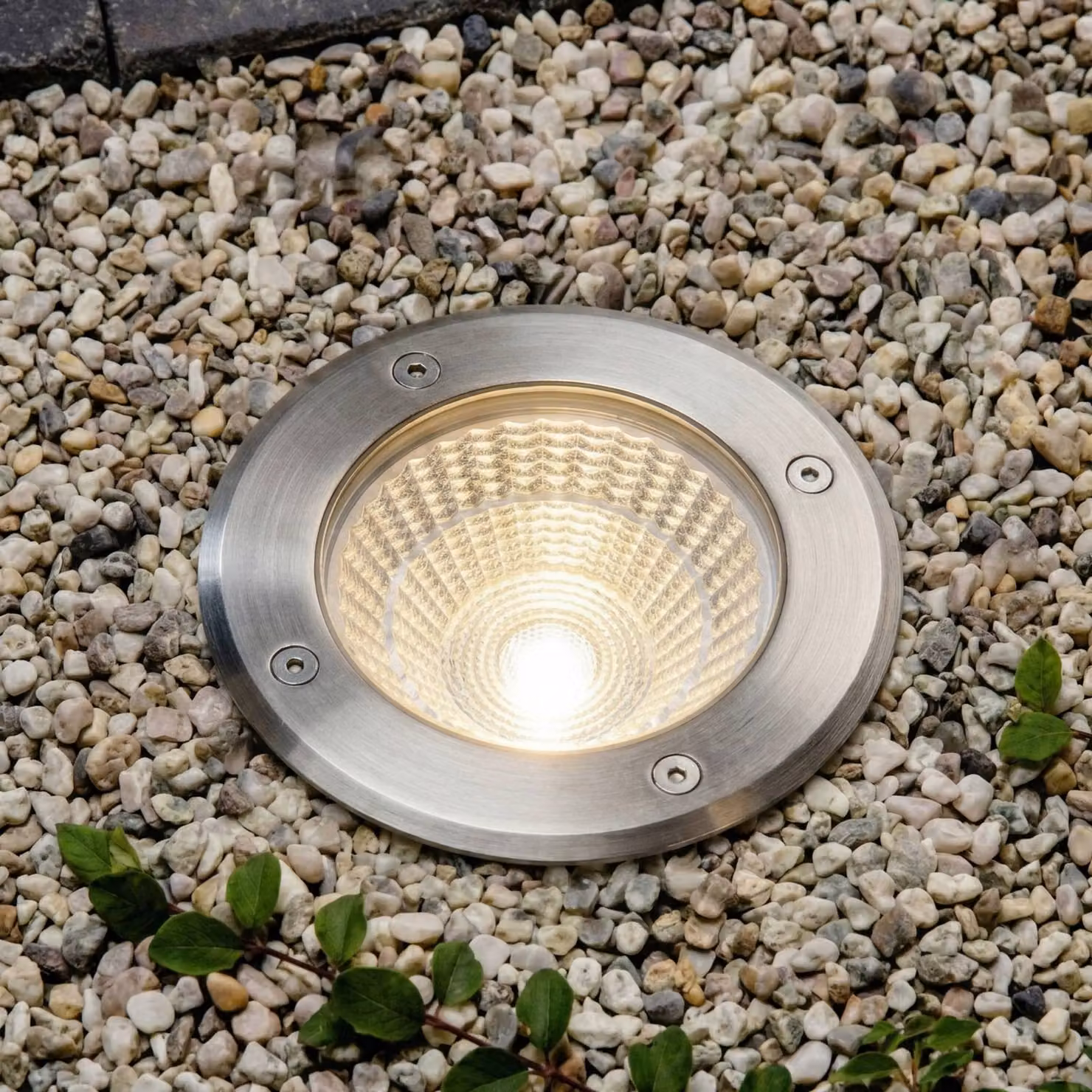 Faretto da incasso a LED Arcchio Thentos, Ø 12 cm, 60°, nichel, IP67 Thentos, Alluminio / Grigio / Zincato, Acciaio Inox, Faretto da incasso da terra