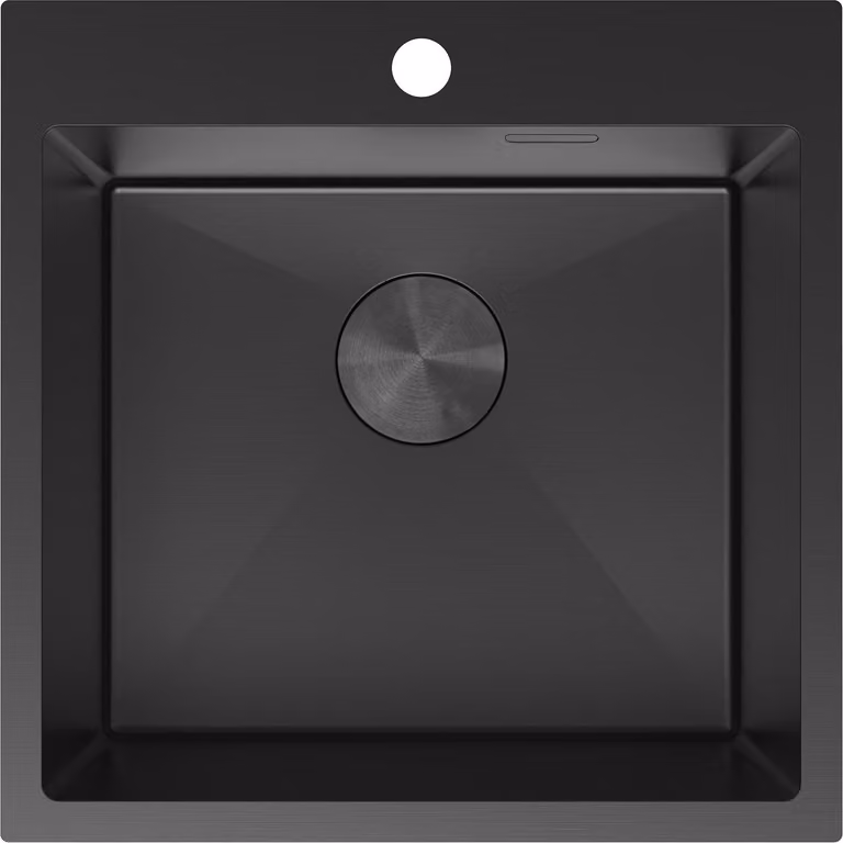 Mexen Solix lavello in acciaio a 1 vasca 500 x 500 mm, nero - 6407501000-70