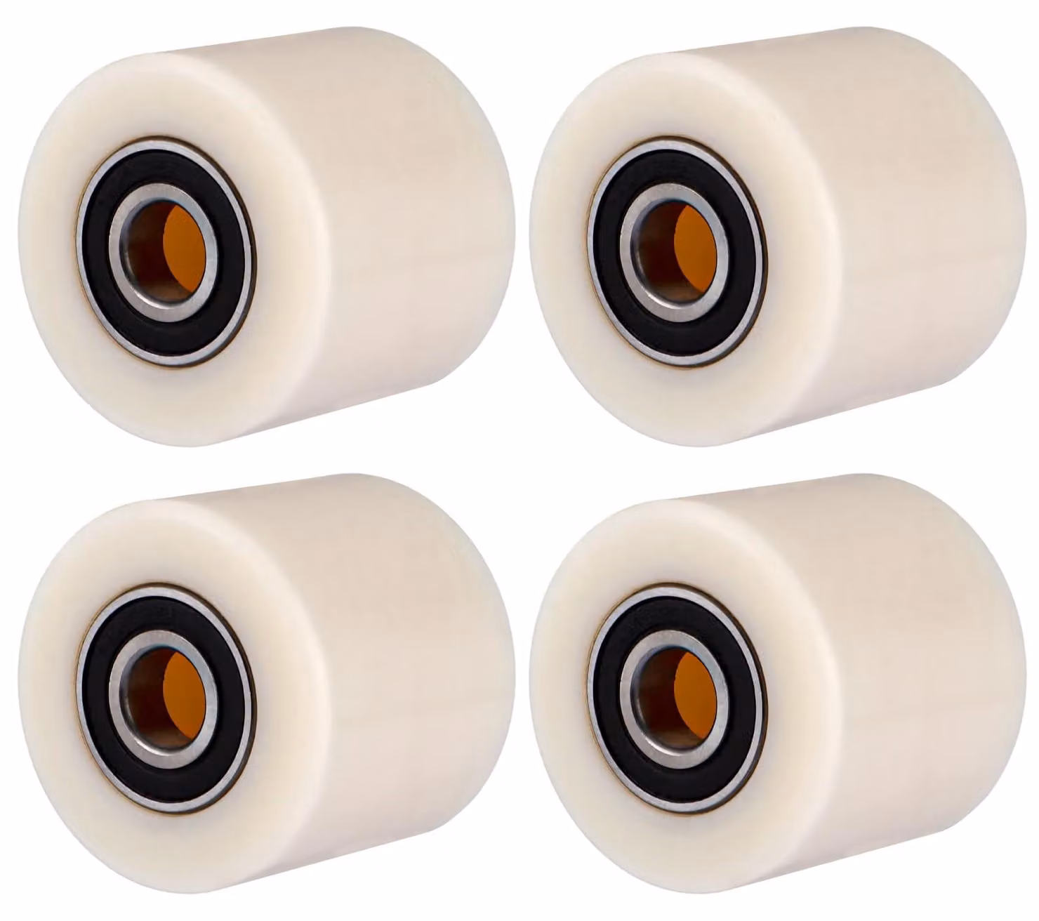 4 ruote per carrelli elevatori, in poliammide, 80 x 70 mm