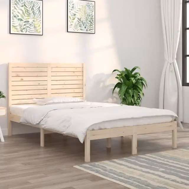 Giroletto-Struttura Letto in Legno Massello 135x190 cm Double 510743