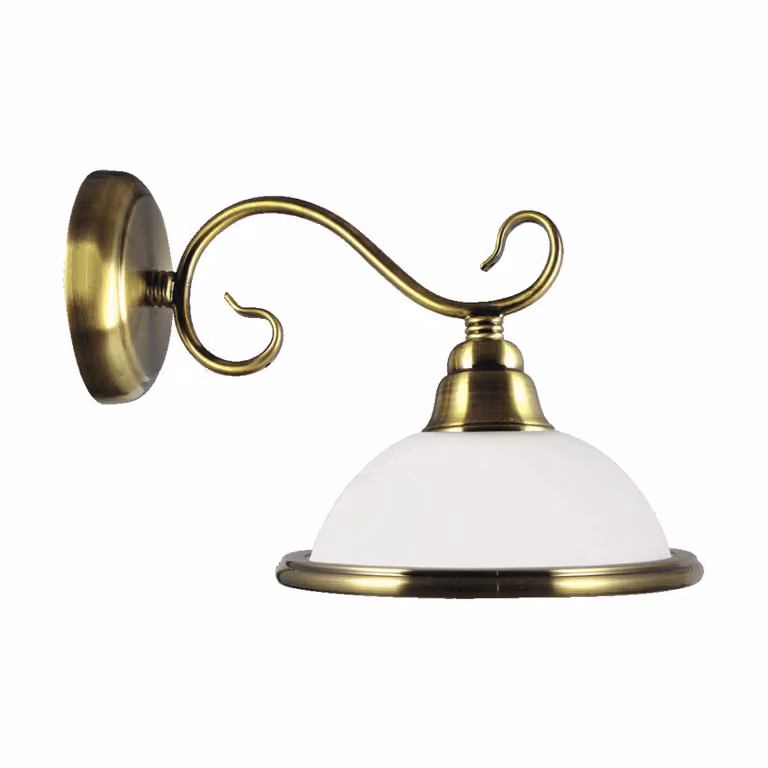 Lampada da parete VIOLA 1xE27/40W oro ottone/bianco dimmerabile