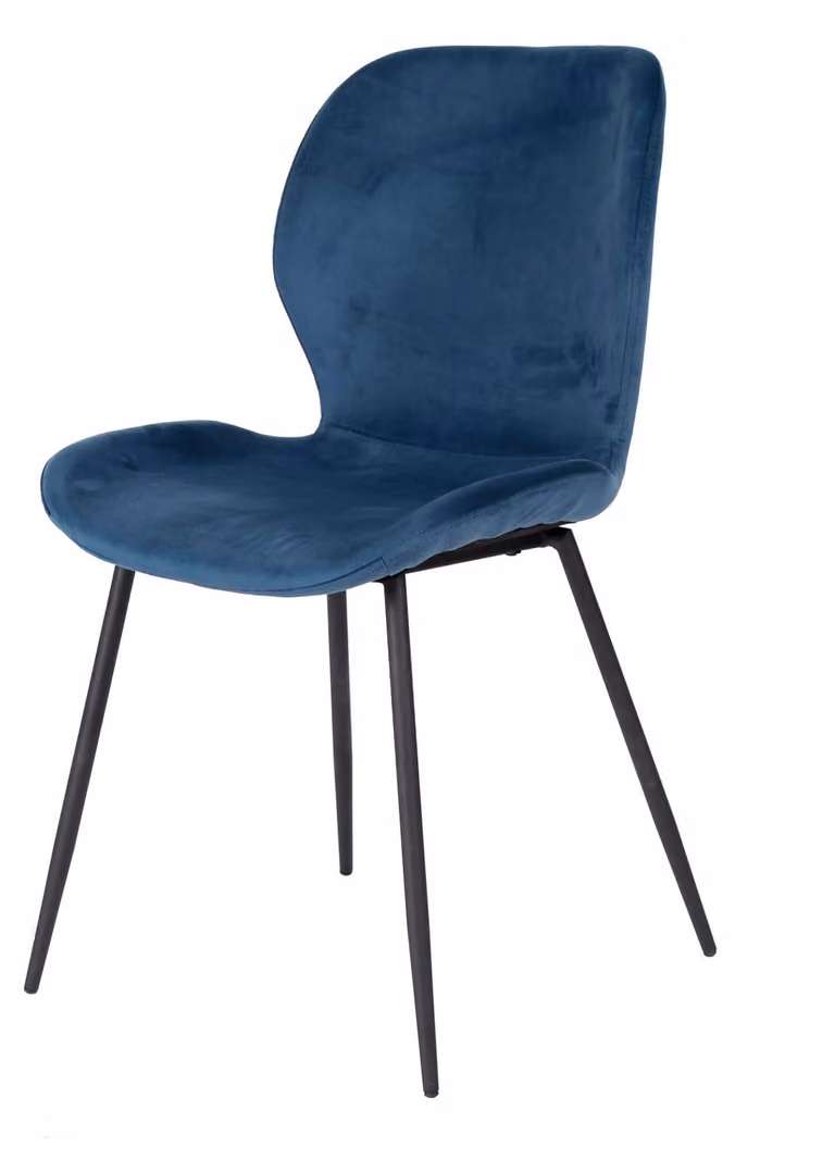 Sedia da pranzo FURNLUX Rondea blu e nera 46 cm / Colore principale: blu / Dimensioni: 46 x 84 x 51 cm
