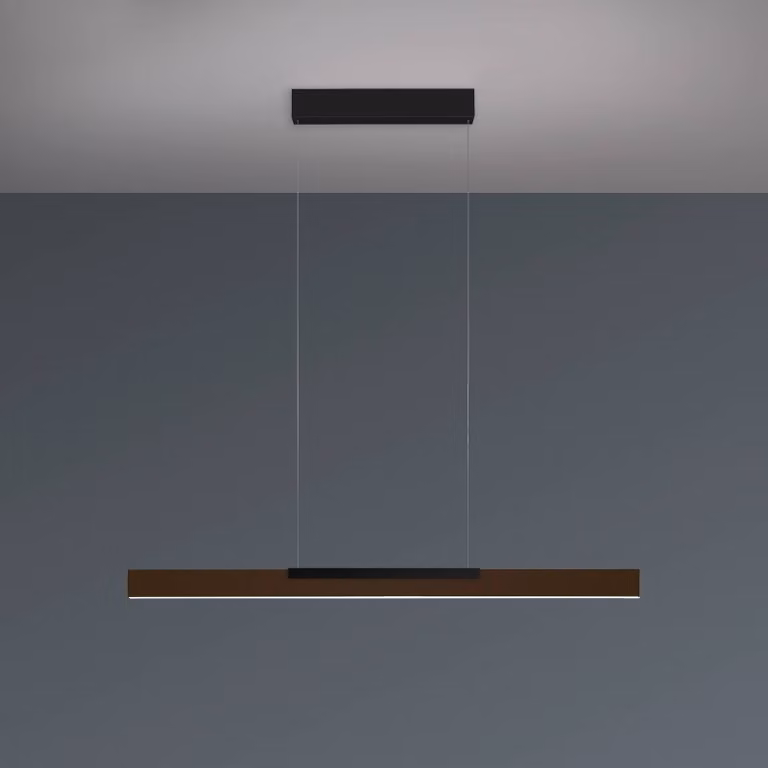 BOPP Lampada LED a sospensione Bopp Nano 2.0, lunghezza 100 cm, bronzo/nero dimmerabile, Bronzo / Ottone antico, Soggiorno / Sala da pranzo, Alluminio, Moderno