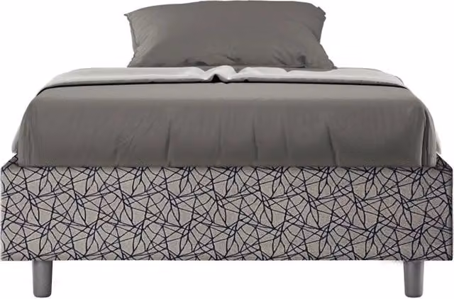 Letto 1 Piazza e Mezzo Sommier 120x200 cm con Rete Azelia Era 09 Blu