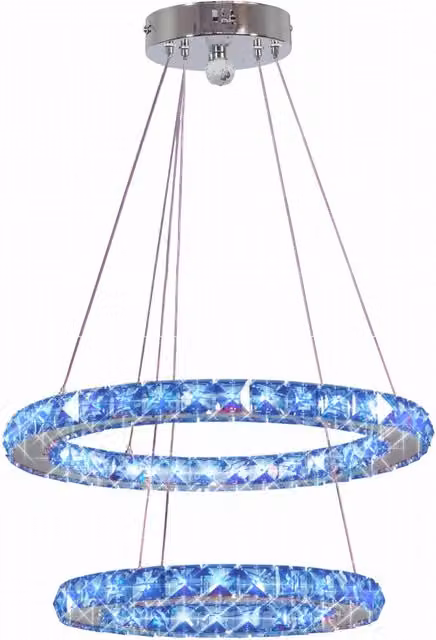 Lampadario cristallo LED RGB Candellux Lords Ø44 cromo