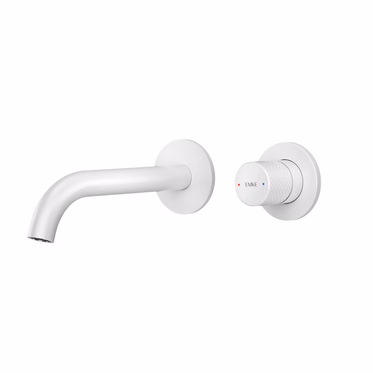 EMKE rubinetto da incasso a parete rubinetto a 2 fori girevole a 360 gradi rubinetto da bagno in ottone lavabo a parete 288x210x70mm bianco easy-care