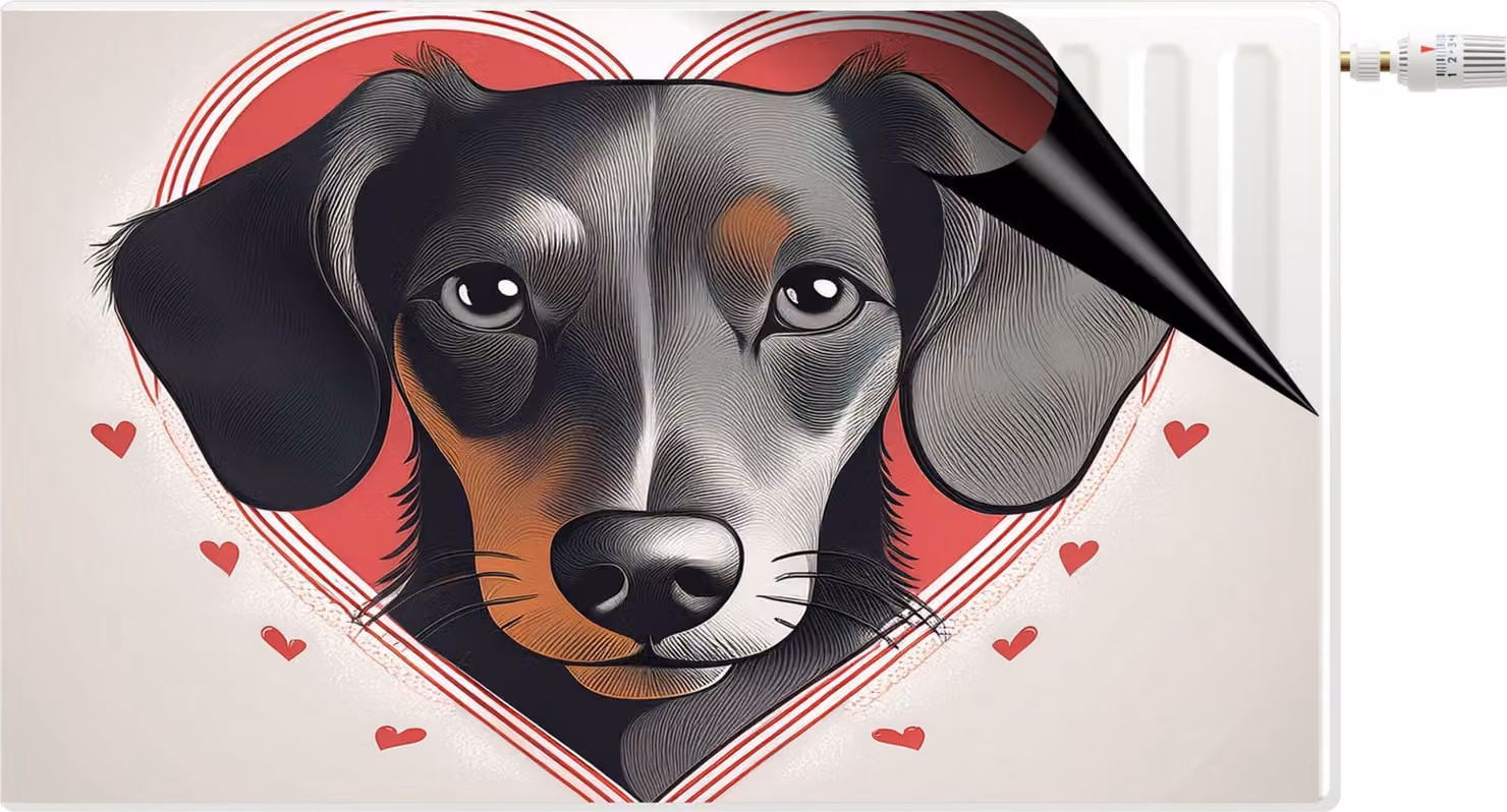 Tappetino per radiatore Copritermosifone decorativo Grafica di cani colorati